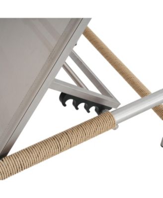 Hargrove Outdoor Patio Aluminum Chaise Lounge, Outdoor Mesh Seat, 1PC