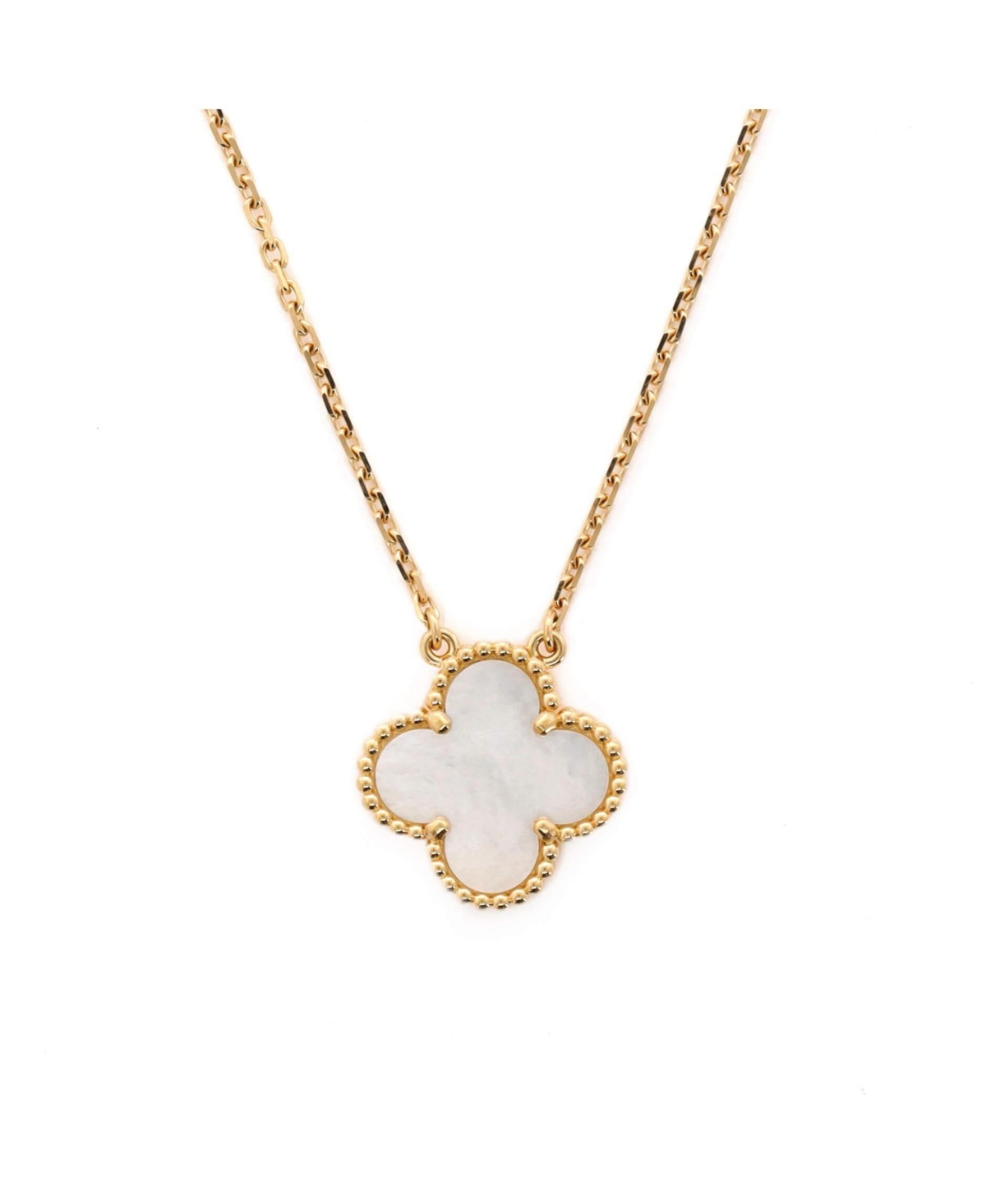 Vintage Alhambra Pendant Necklace 18K Gold and Mother of Pearl - 18k gold