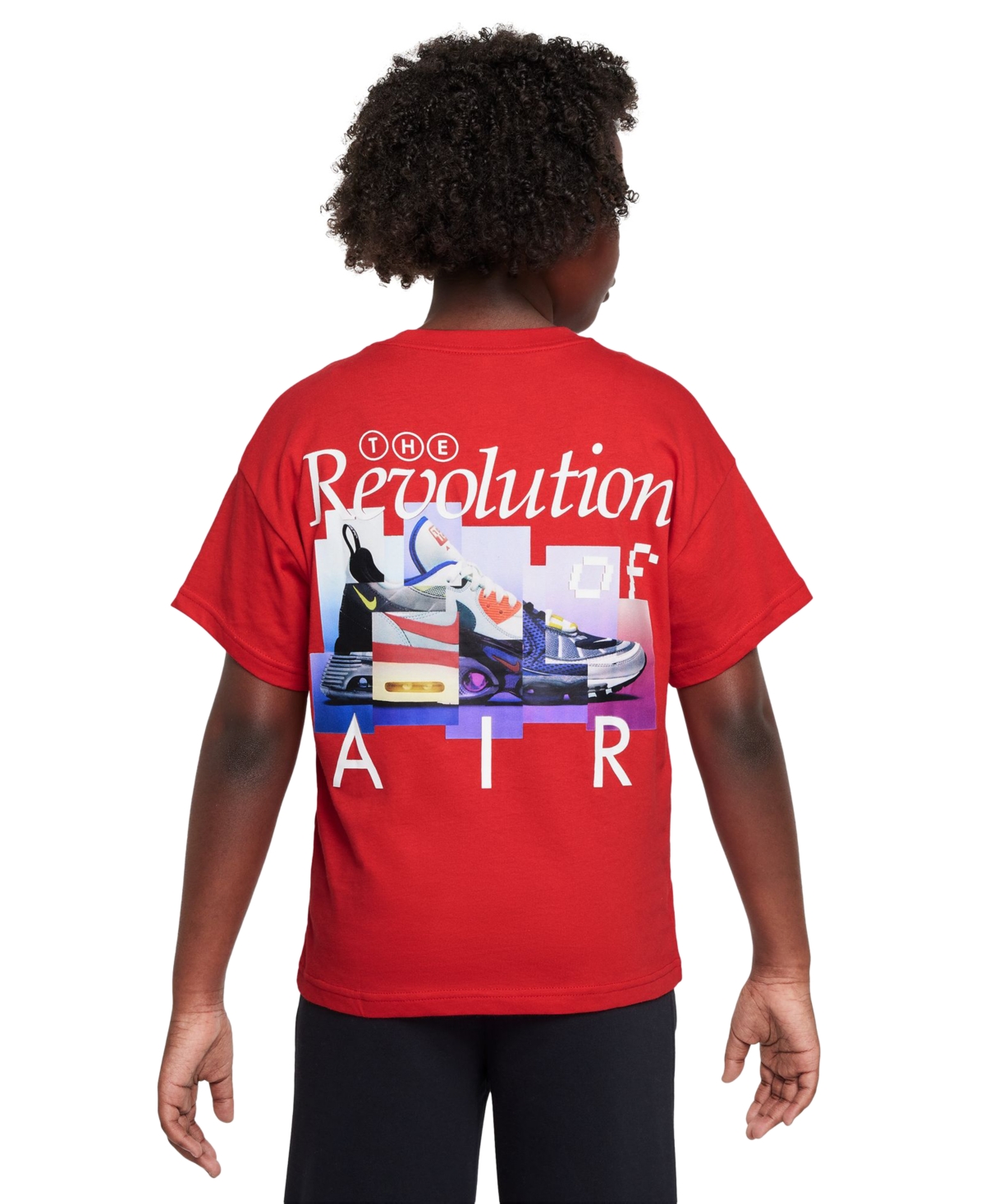 Nike Sportswear Big Boys Cotton Air Graphic T-shirt In Red