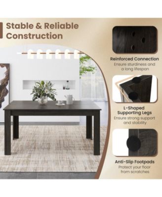 63 Inch Rectangular Modern Dining Kitchen Table