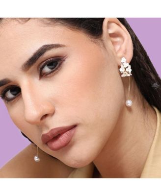 -Plated Statement Dangler Drop Earrings