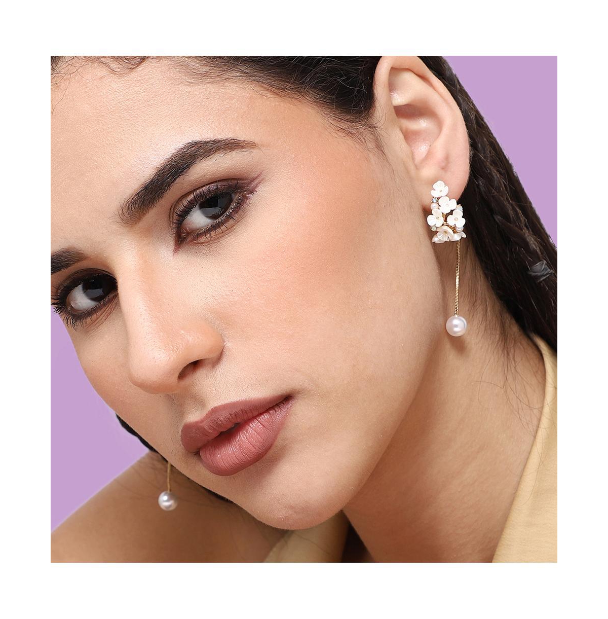 Sohi Gold-plated Statement Dangler Drop Earrings