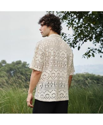 Men's Off-White Bohemian Oversized Polo T-Shirt