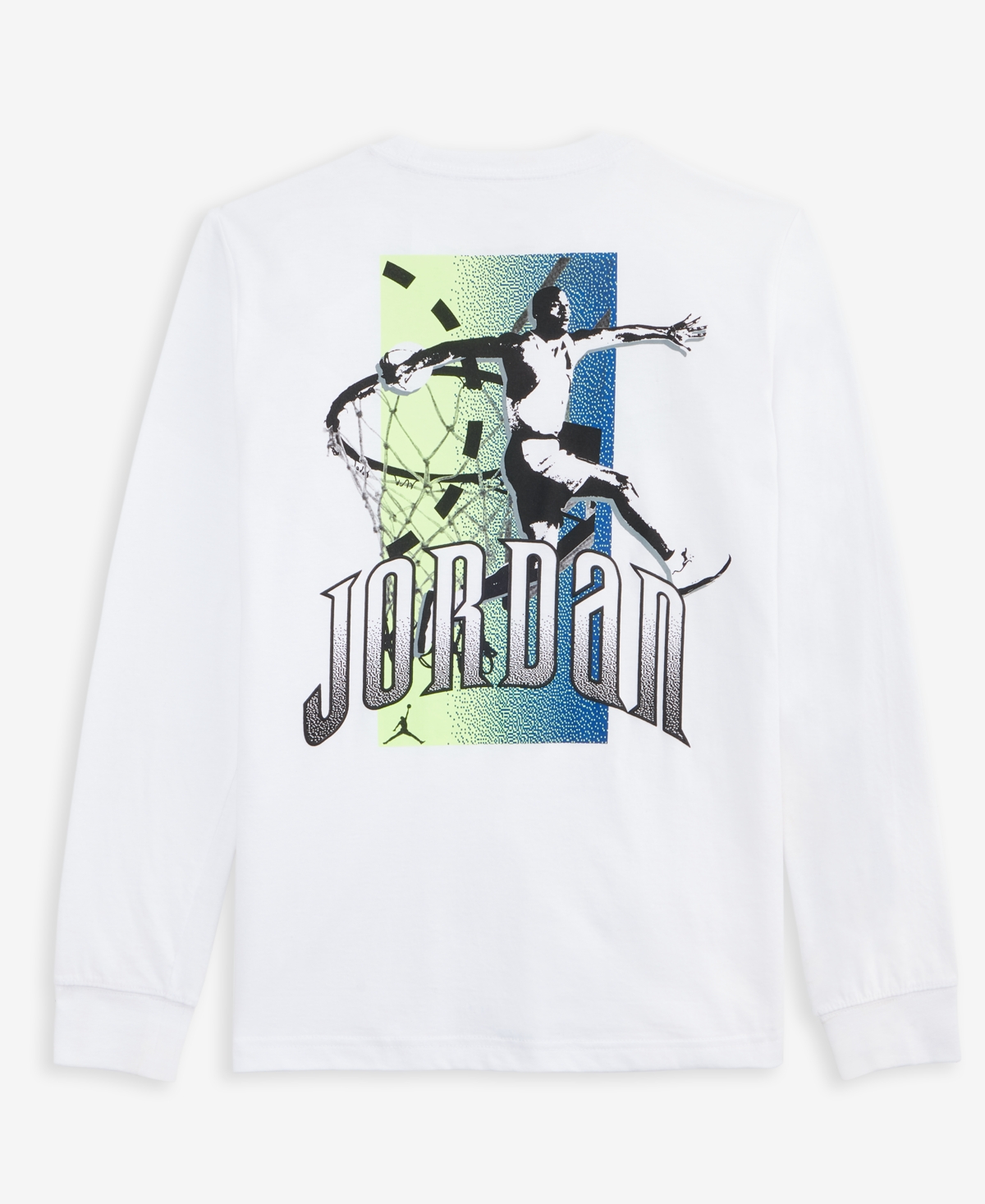 Jordan Big Boys Jumpman Global Rise Graphic Long-sleeve T-shirt In White