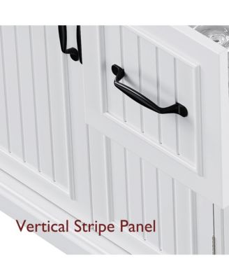 Rolling Kitchen Island Cart - Drop Leaf, Power, Storage