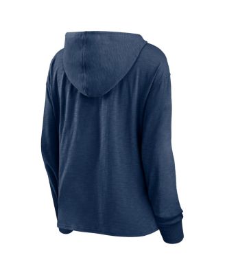 Women's Heather Navy Winnipeg Jets Faded Pullover Hoodie