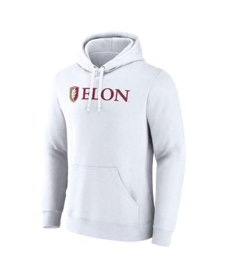 Men's White Elon Phoenix Primary Logo Pullover Hoodie
