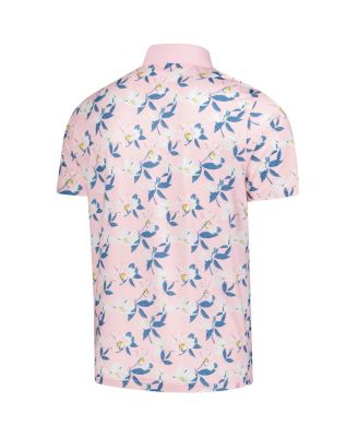 Men's Pink Arnold Palmer Invitational Springs Floral Polo Shirt