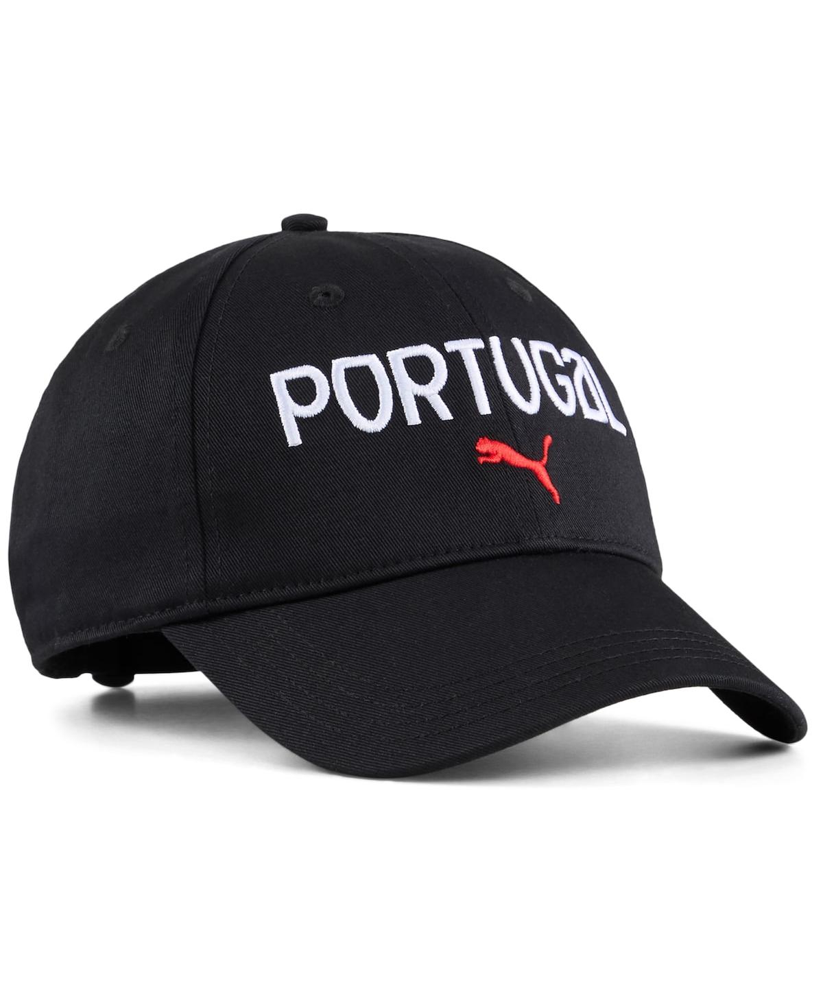 Men's and Women's Black Portugal National Team Fan Adjustable Hat - Black