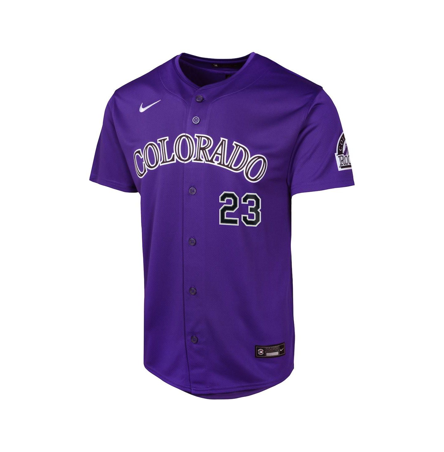 Детский топ Nike Kris Bryant Purple Colorado Rockies Alternate Limited Player Jersey — фото 2