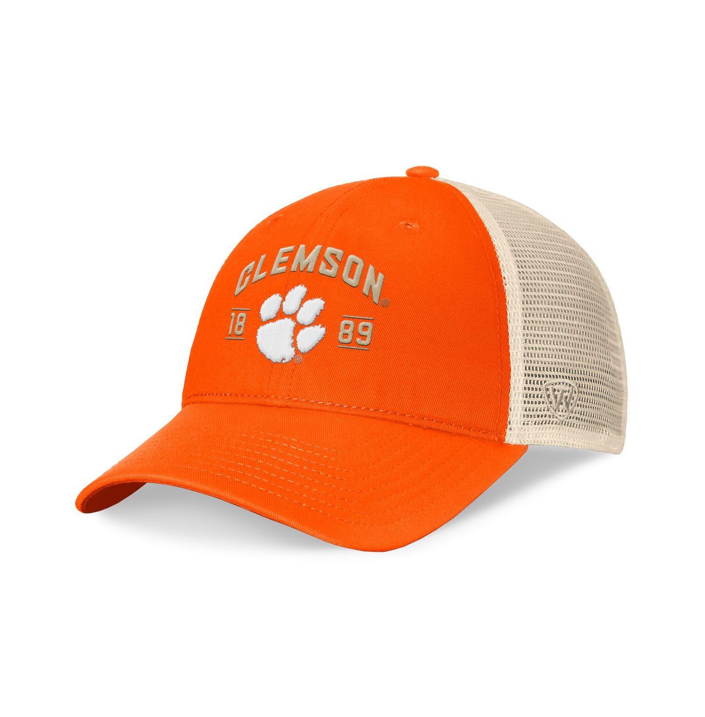 Мужская кепка Top of the World Orange Clemson Tigers Heritage Waylon Trucker Adjustable Hat — фото 1