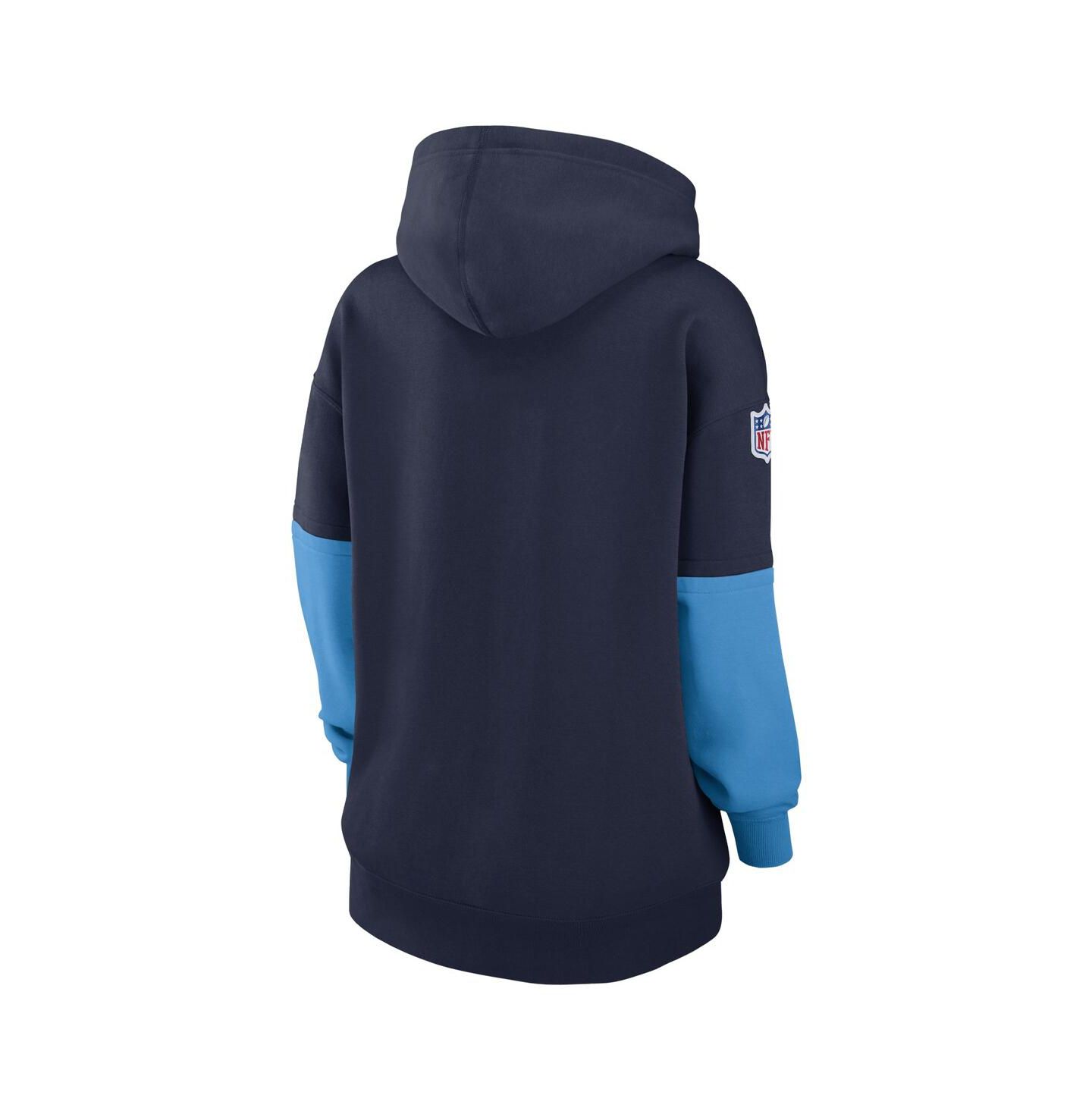 Женское худи Nike Navy Tennessee Titans 2024 Sideline Essential Fleece Pullover — фото 3