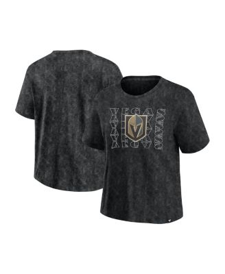 Fanatics - Women's Black Vegas Golden Knights Faded Wash T-Shirt