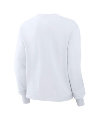 Women's&nbsp;White Cleveland Browns Essential Long Sleeve Boxy T-Shirt