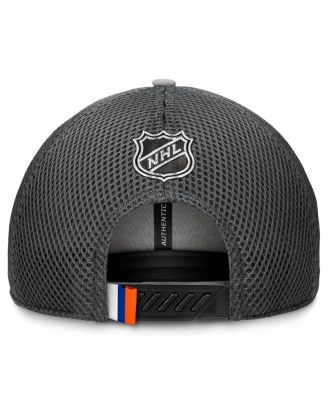 Men's Gray New York Islanders Authentic Pro Home Ice Trucker Adjustable Hat
