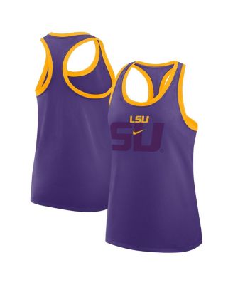 Nike - Women's Purple LSU Tigers Primetime Tri-Blend Racerback Tank Top