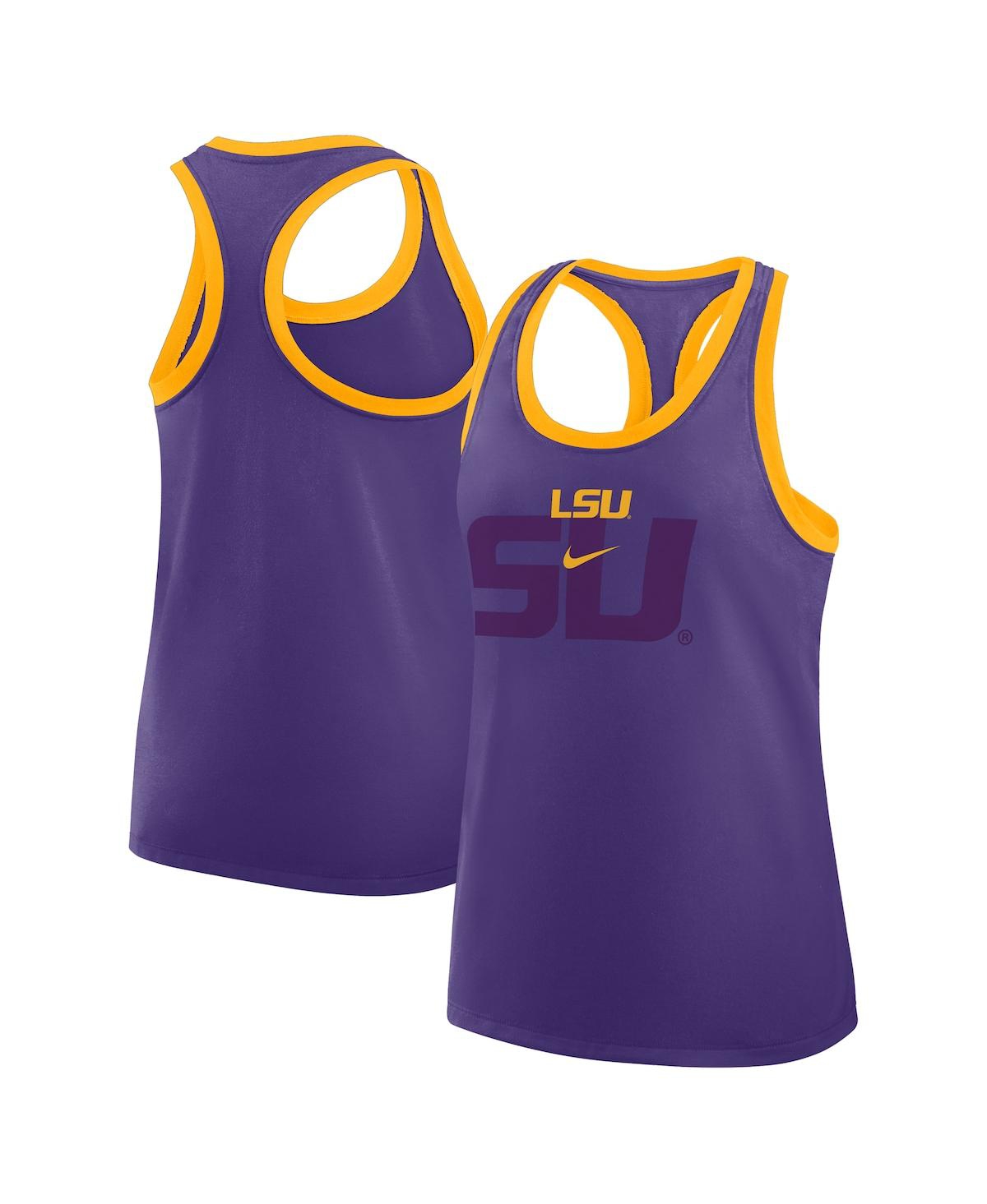 Women's Purple Lsu Tigers Primetime Tri-Blend Racerback Tank Top - Purple