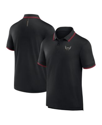 Fanatics - Men's Black Washington Capitals Front Office Move Mono Polo Shirt