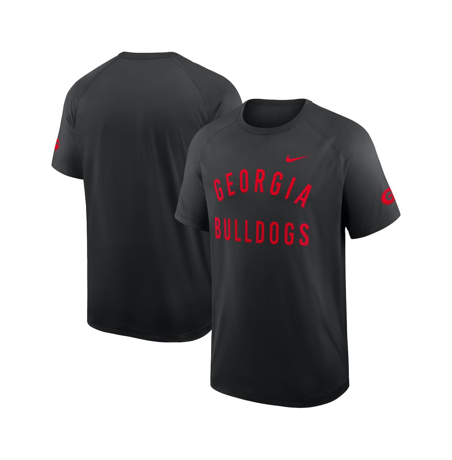 Мужская футболка Nike Black Georgia Bulldogs Ready Raglan Premium Performance — фото 1