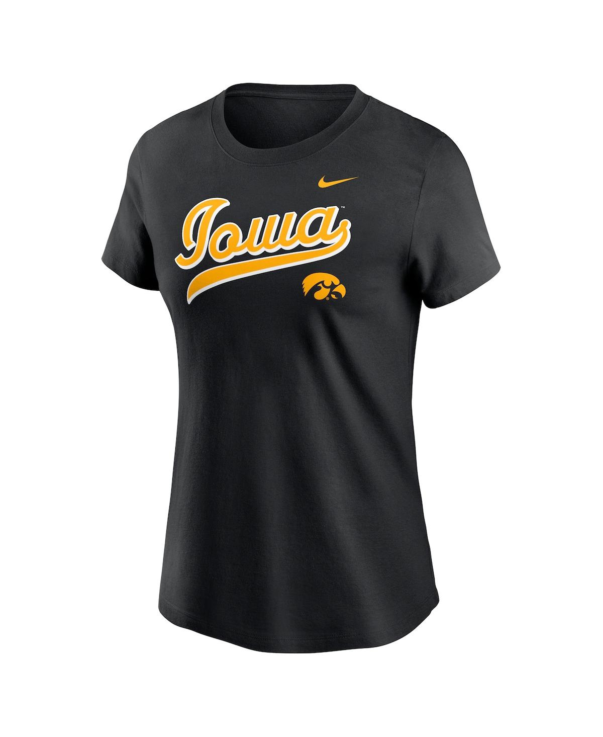 Nike Black Iowa Hawkeyes Local Script T-shirt In Black