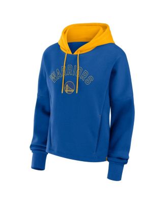 Women's Deep Royal Golden State Warriors Post Up Boxy Pullover Hoodie