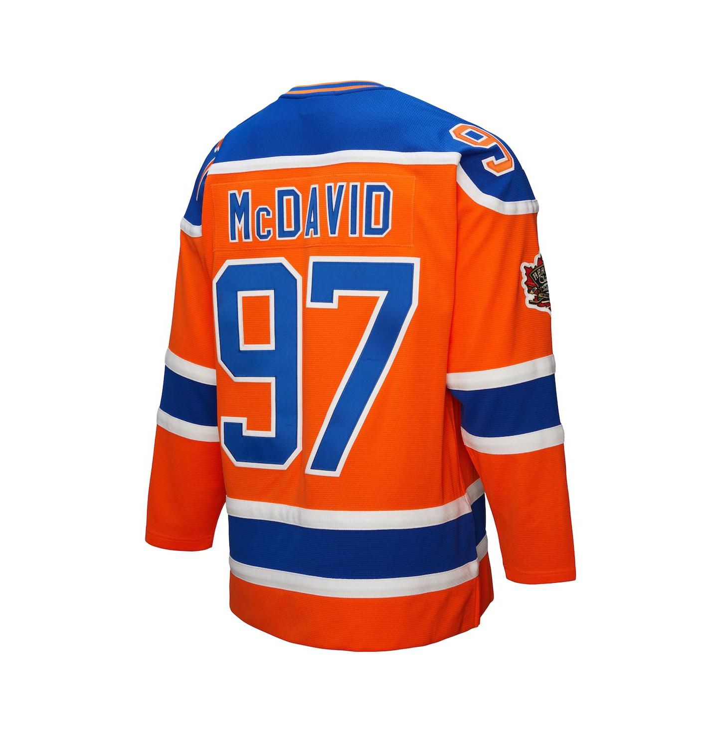 Мужское джерси Mitchell & Ness Men's Connor McDavid Orange Edmonton Oilers Power Play Jersey — фото 3