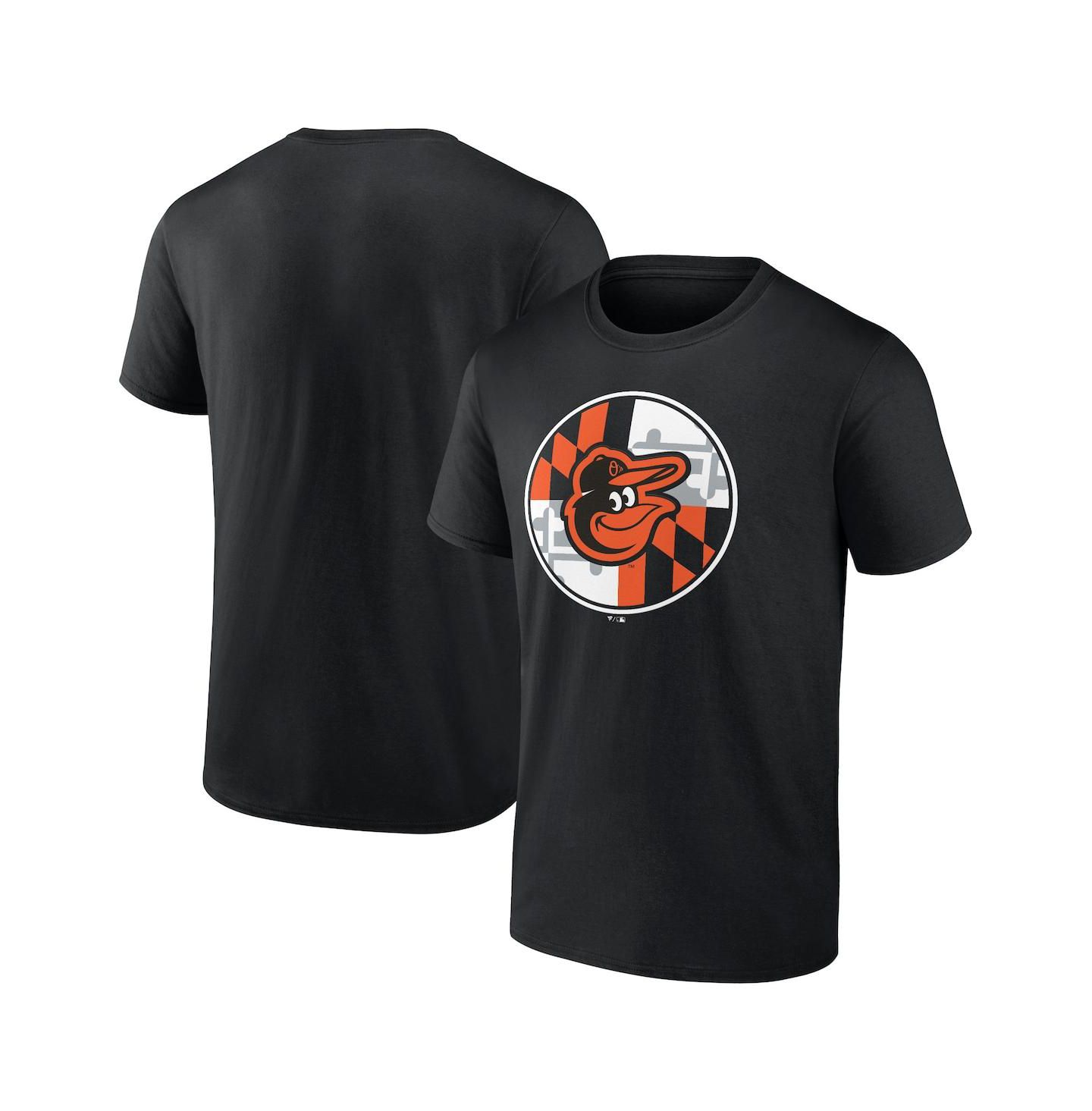 Мужская футболка Fanatics Mto Label Black Baltimore Orioles Flag — фото 1