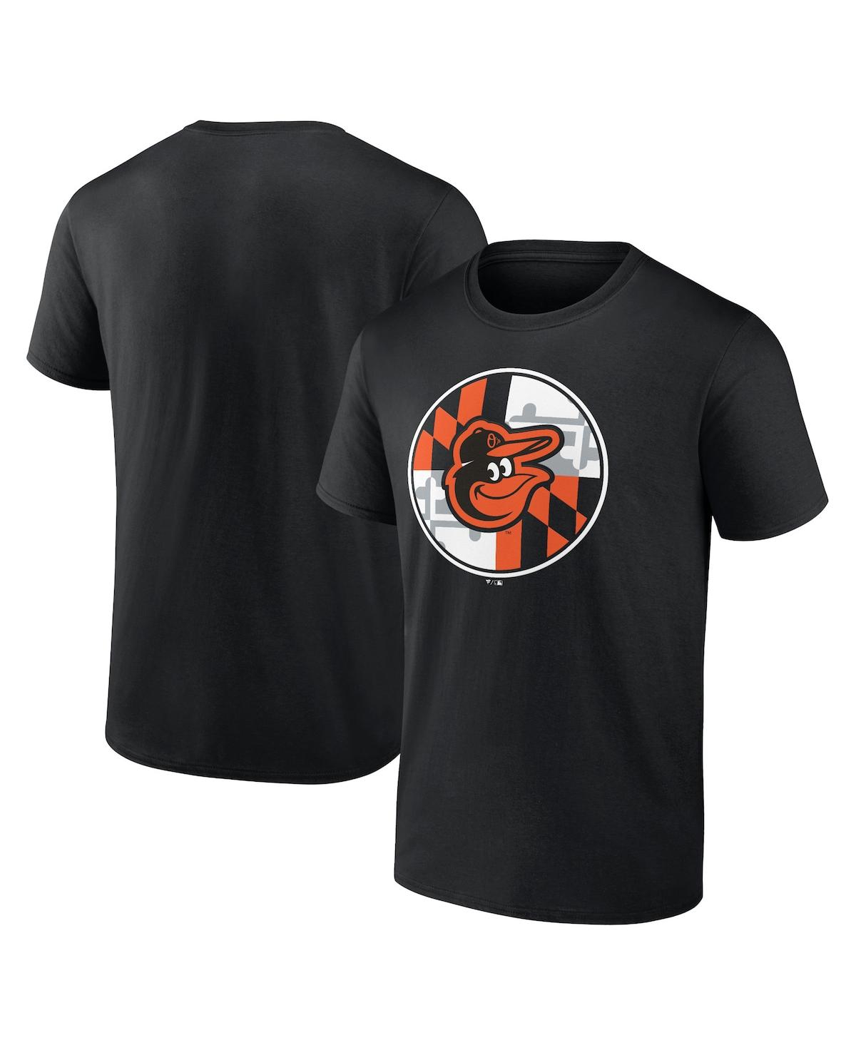 Shop Fanatics Mto Label Men's Black Baltimore Orioles Flag T-shirt