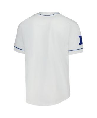 Men's White Detroit Lions Relay Full-Button Baseball Jersey
