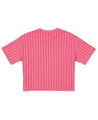 Women's Pink Miami Marlins 2025 City Connect Pinstripe T-Shirt