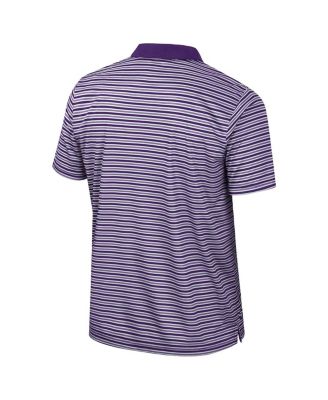 Men's Purple TCU Horned Frogs Striped Polo Shirt