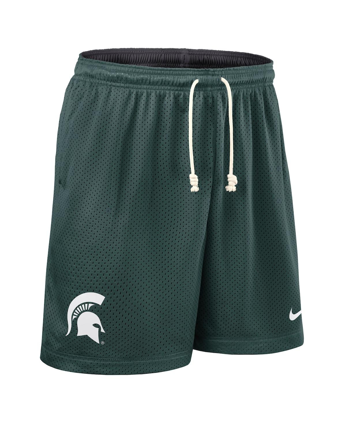 Nike Men's Green/charcoal Michigan State Spartans 2025 Sideline Reversible Performance Shorts In Multi