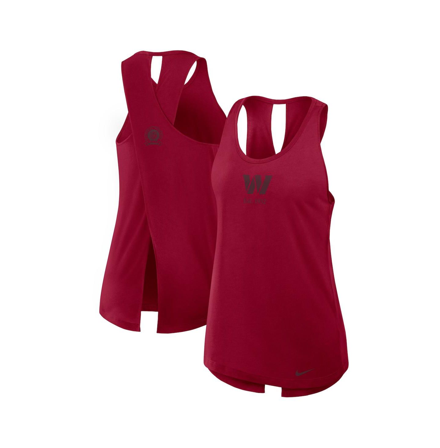 Женский топ Nike Burgundy Washington Commanders Glory Crisscross Performance — фото 1