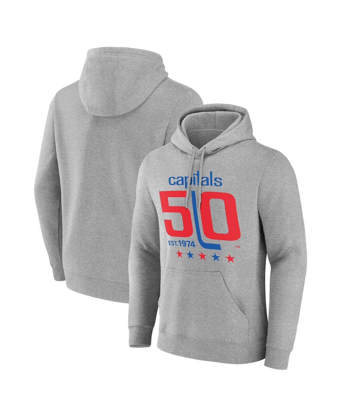 Men's Gray Washington Capitals 50th Anniversary Pullover Hoodie - Gray
