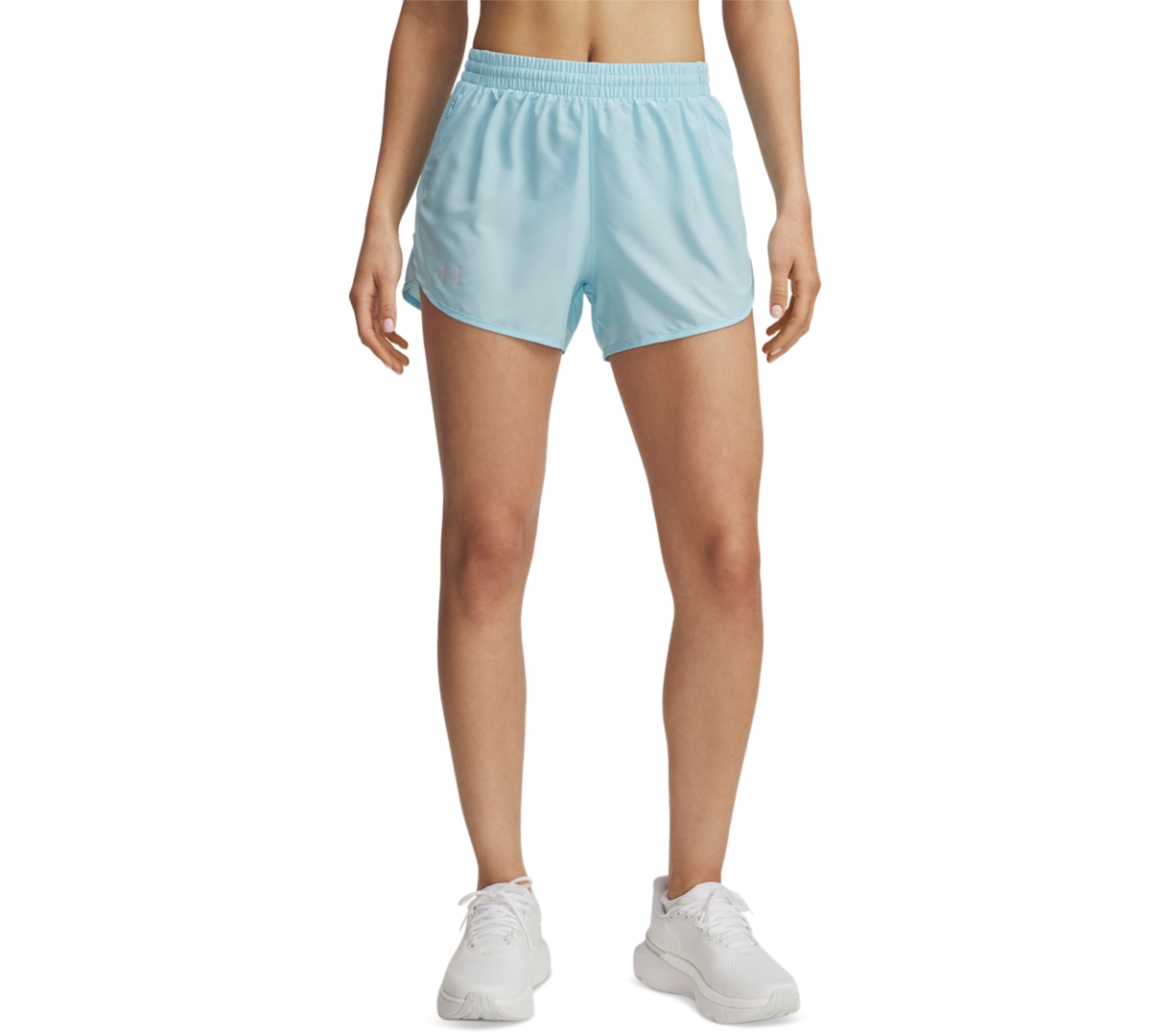 Women's Fly By Mesh-Panel Running Shorts - Expedition Green
