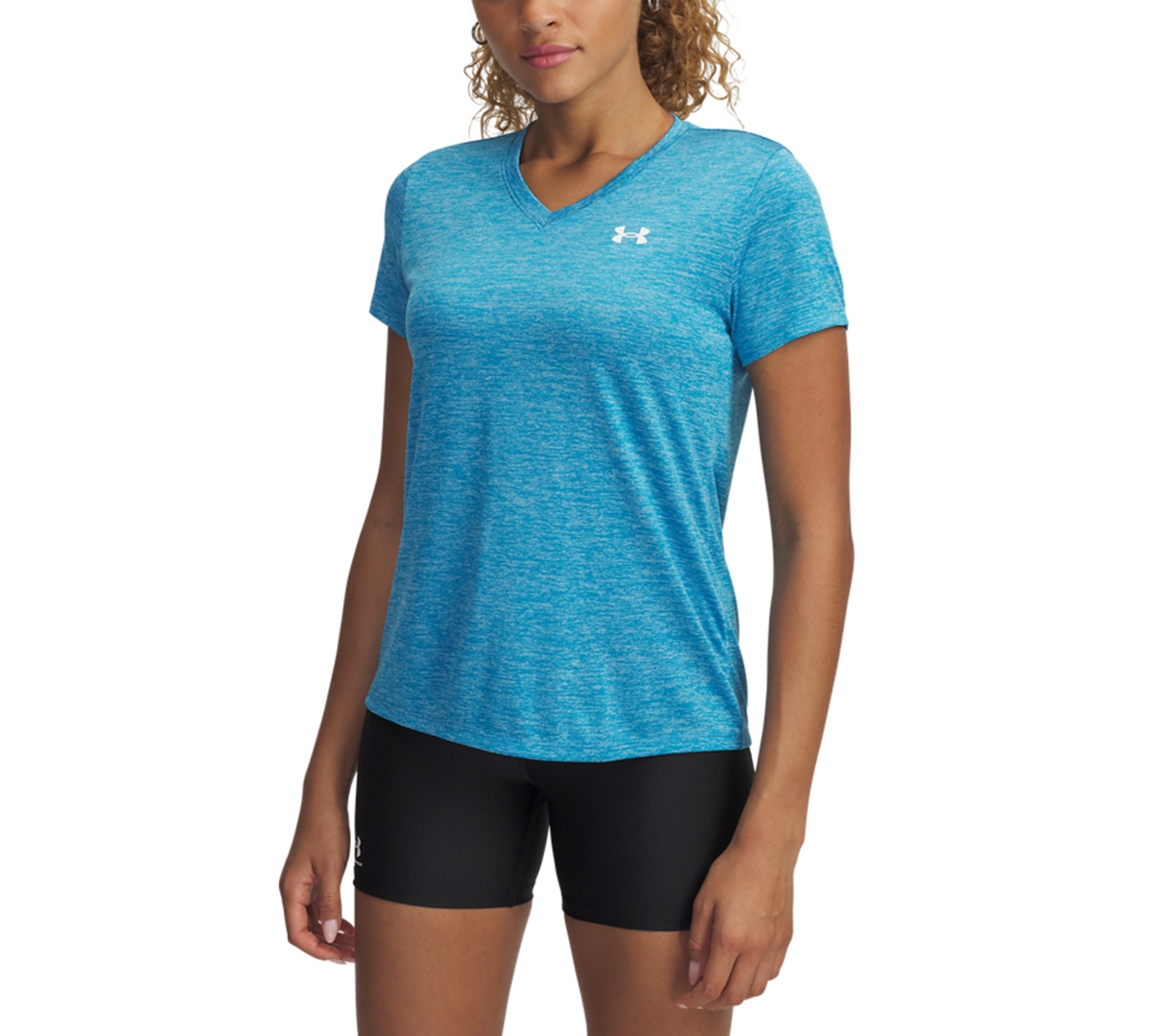 Under Armour Women's Twist Tech V-neck Short-sleeve Top In White
