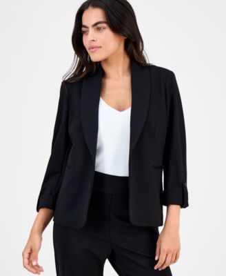 AK Anne Klein - Petite Shawl-Collar Open-Front Jacket