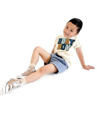 Big Boys Birthday Patch Short Sleeve T-Shirt
