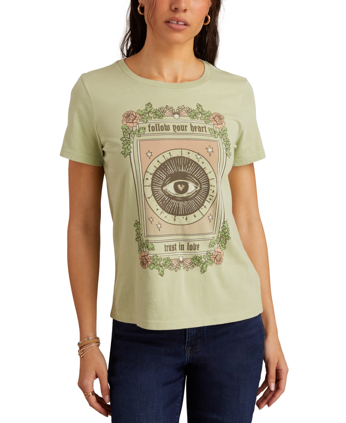 Women's Follow Your Heart Classic Crewneck T-Shirt - Laurel Green