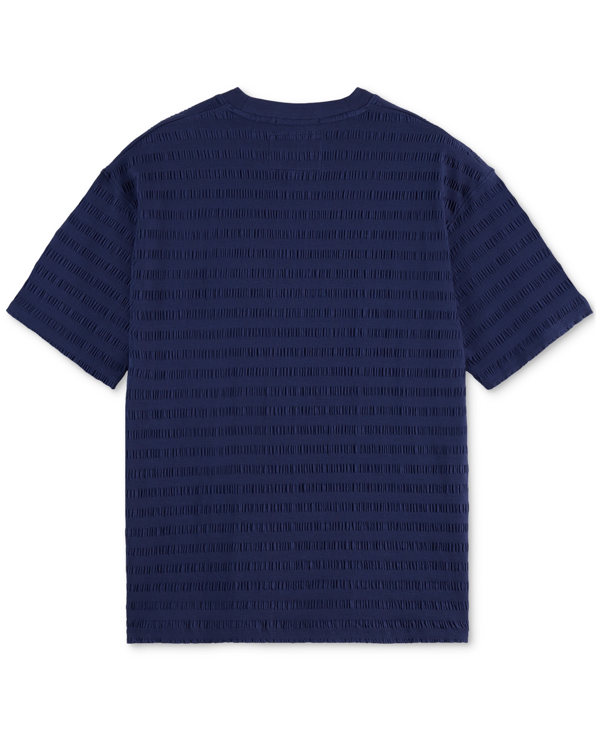 Scotch & Soda Texture Stripe T-shirt In Blue
