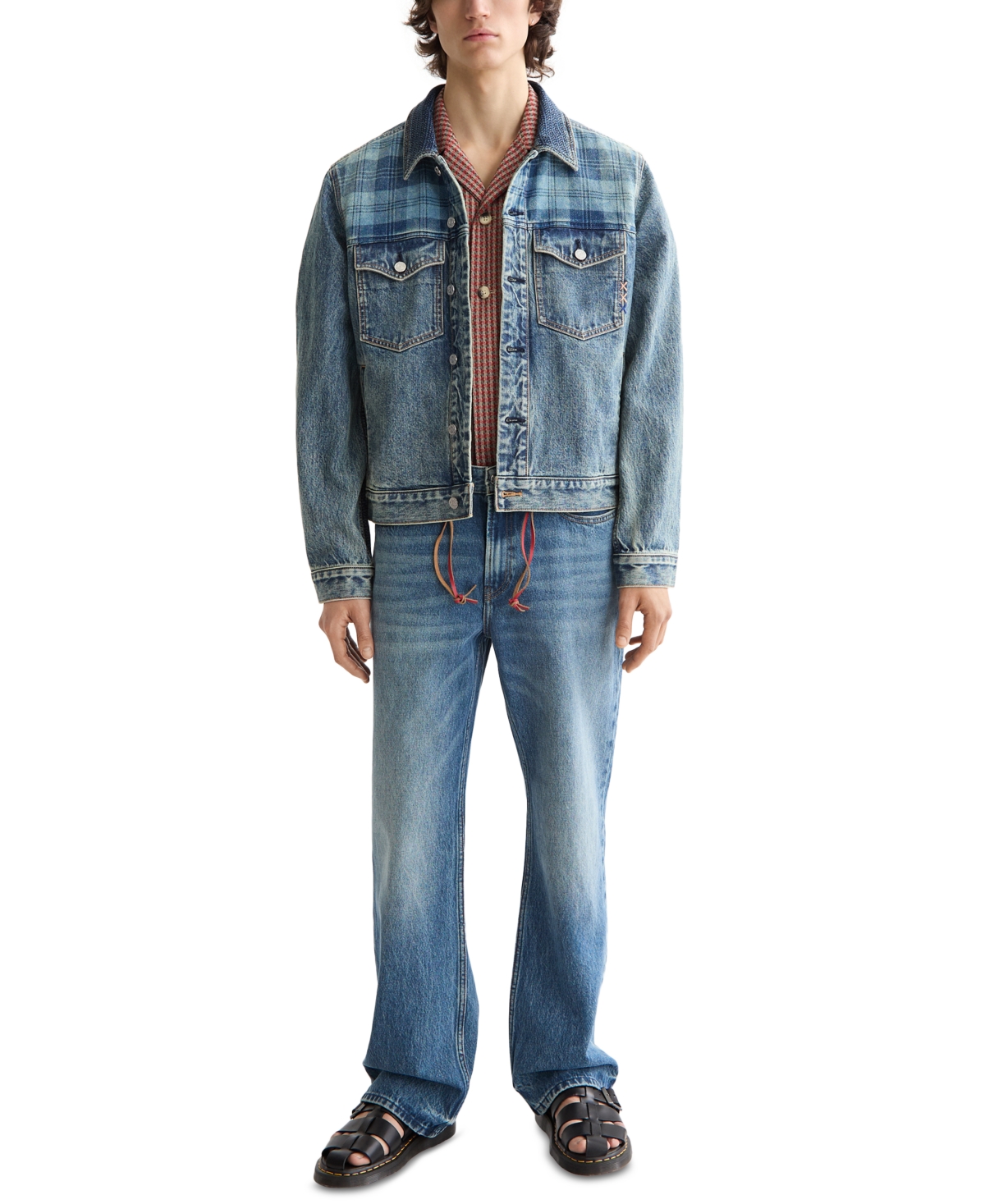 Scotch & Soda Men's Denim Trucker Jacket In Green