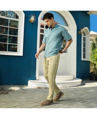 Men's Sea Green Scratch-Tactile Polo T-Shirt