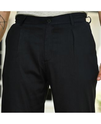 Men's Midnight Black Tapered Trousers