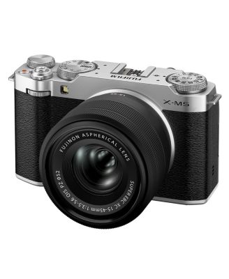 X-M5 Mirrorless Camera with XC 15-45mm f/3.5-5.6 OIS PZ Lens, Silver