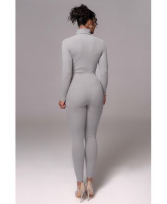 Women's Grey Naaya Ribbed Leggings