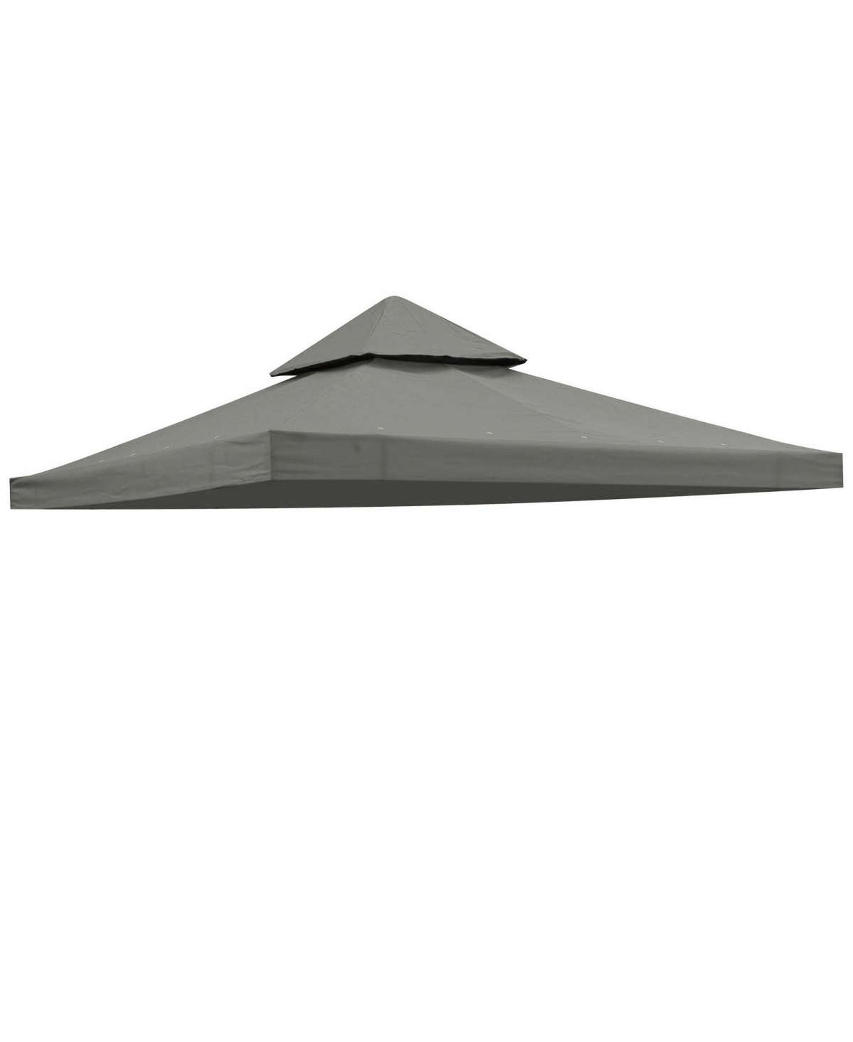 10x10Ft UV30+ Gazebo Replacement Top for 2 Tier Outdoor Canopy Cover Patio Backyard Party Deck Gray - Gray