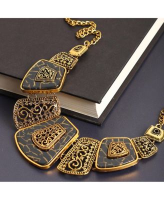 Gold-Plated  Stone Necklace
