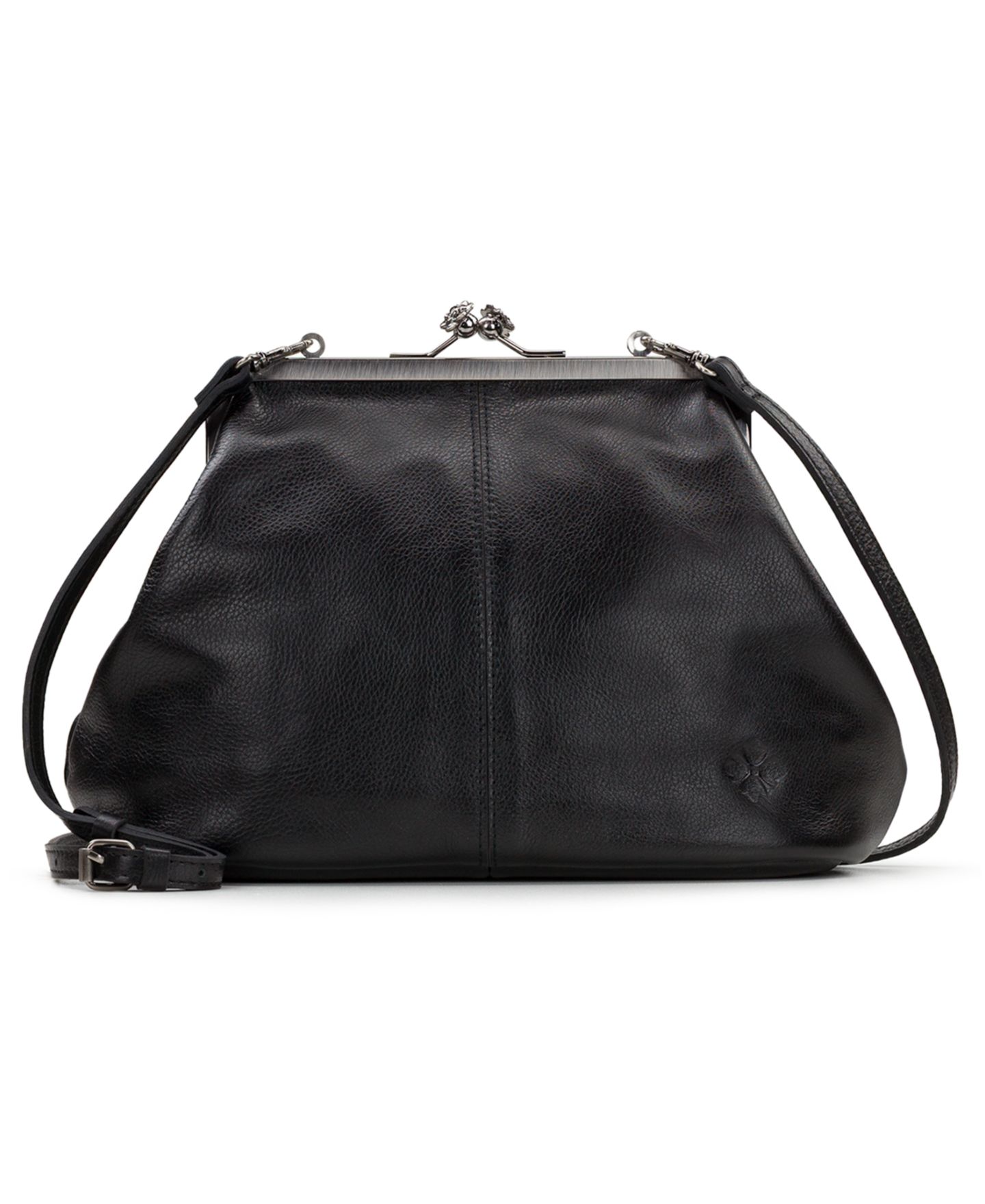 Женский клатч Patricia Nash Sofia Small Leather Kisslock Frame Clutch, цвет: Чёрный — фото 4