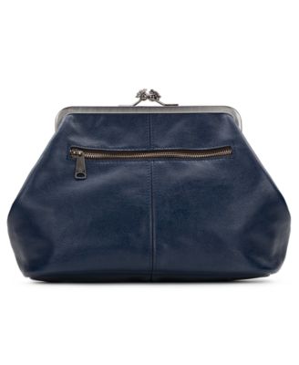 Sofia Small Leather Kiss-Lock Frame Clutch