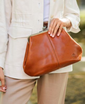 Sofia Kisslock Leather Bag